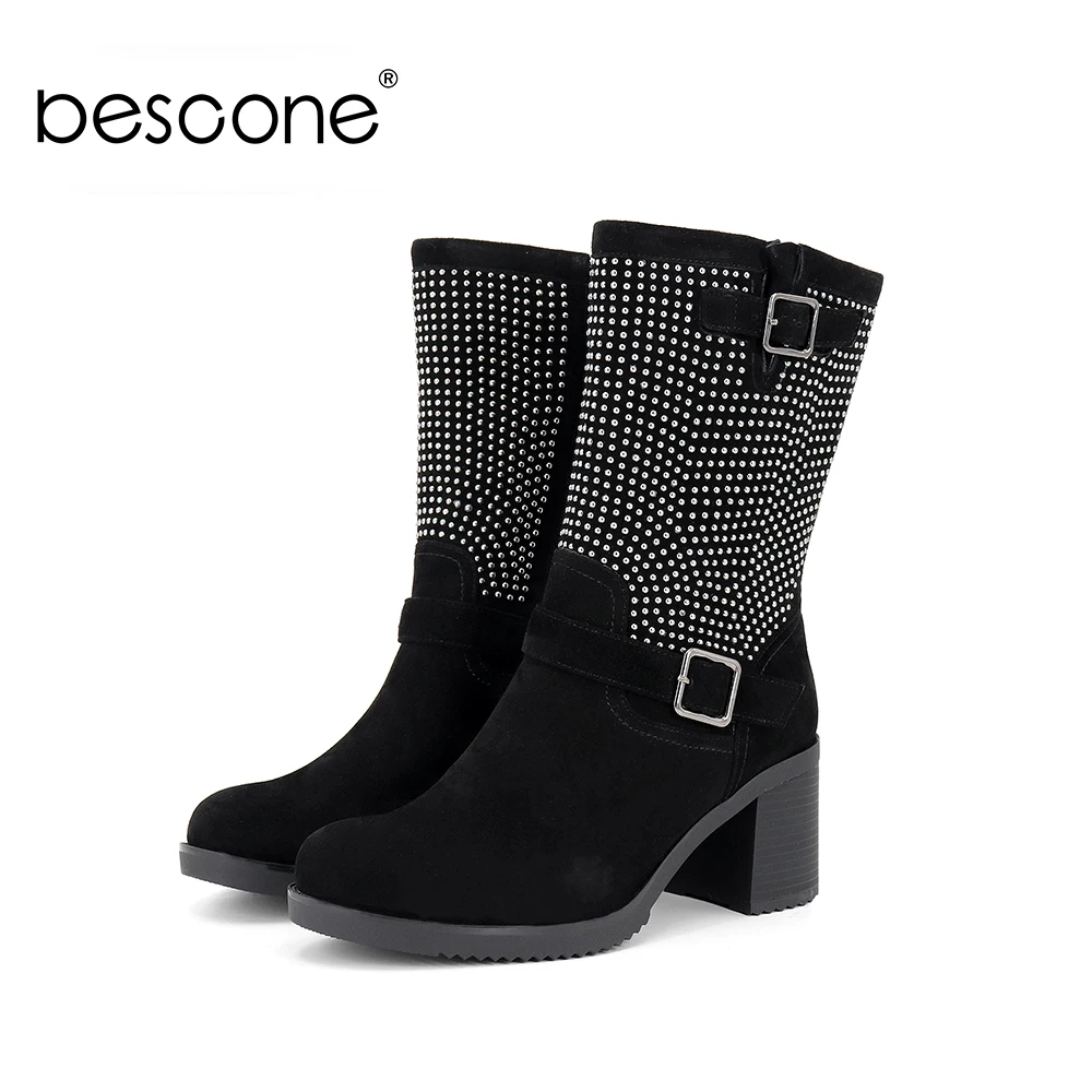 Женские ботинки на квадратном каблуке в горошек высоком 6 7 см | Обувь