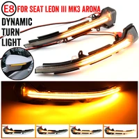 1pair led dynamic mirror indicators repeaters for seat leon 3 iii 5f itv mot side mirror indicator sequential light