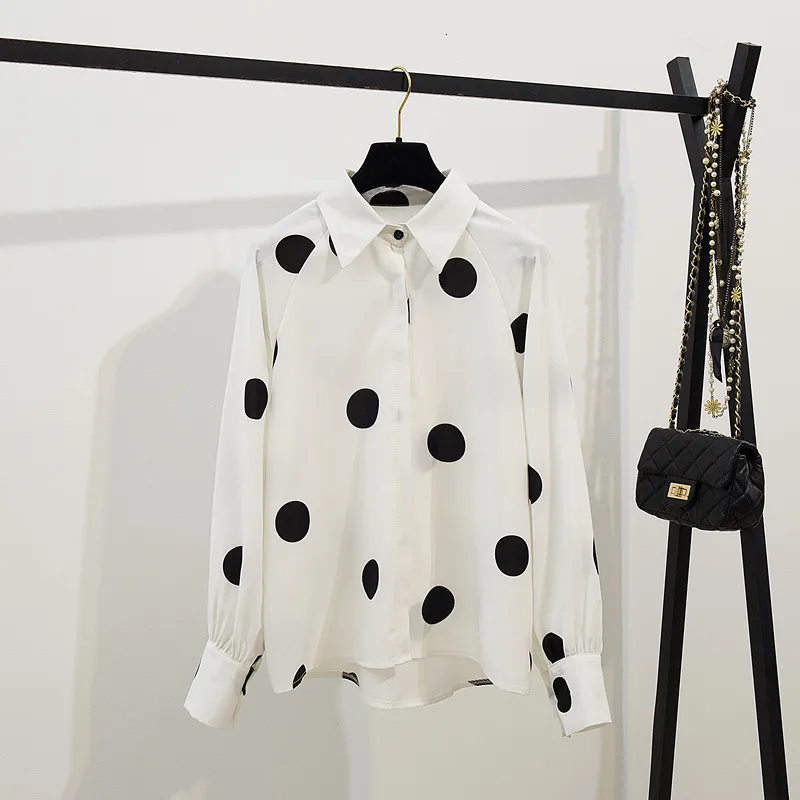 Женские комплекты из 2 предметов рубашка в горошек с длинным рукавом и узкие