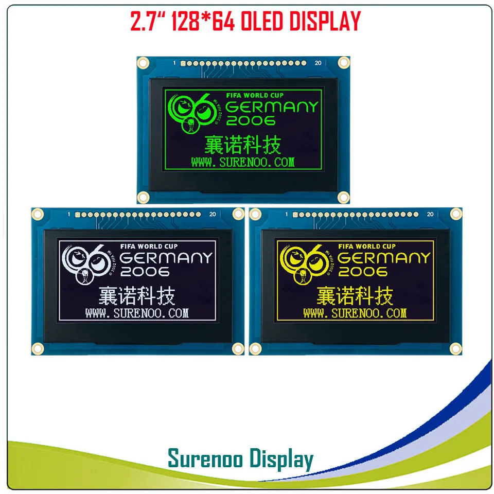 Реальный OLED дисплей 2 7 дюйма 128*64 12864 графический ЖК модуль экран LCM контроллер SSD1325