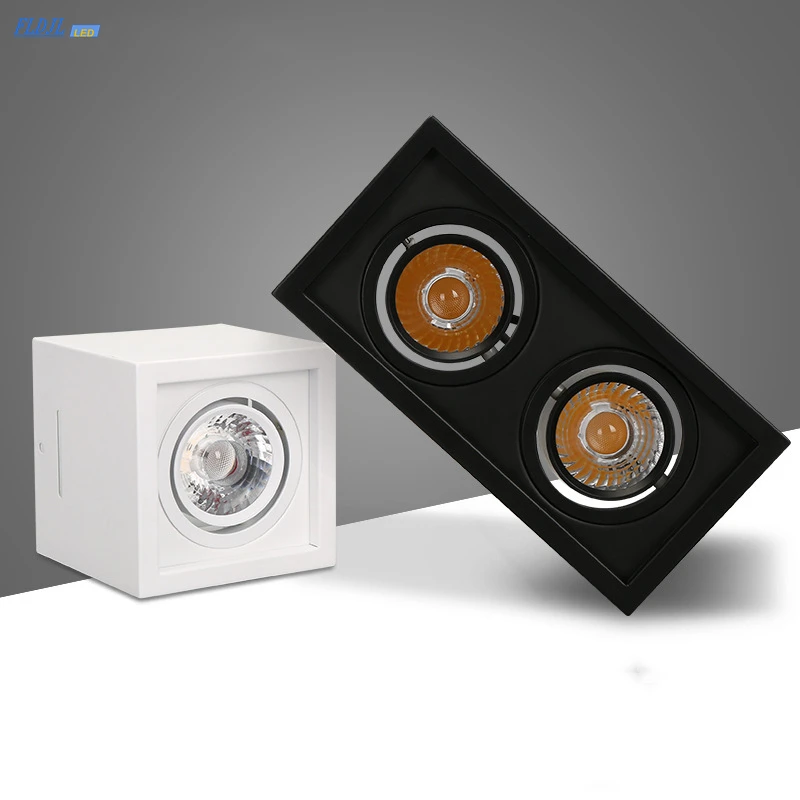 $12.22 1pcs white Black High quality Surface Mounted adjustment LED COB dimmable Downlights ac85-265V 10W 20W LED Ceiling Lamp Spot