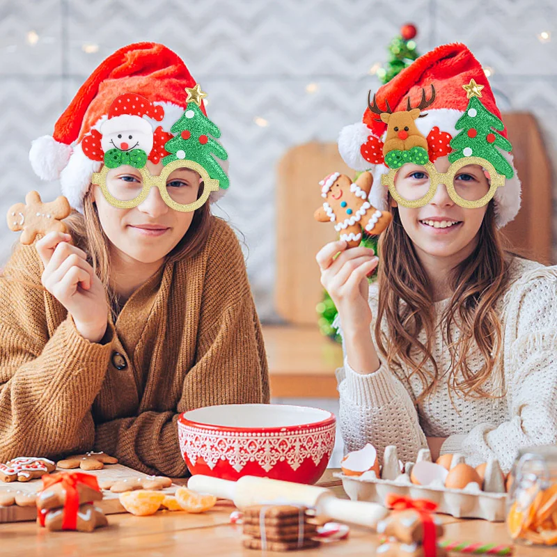 Рождественское украшение милая оправа для очков Санта-Клауса снеговика лося