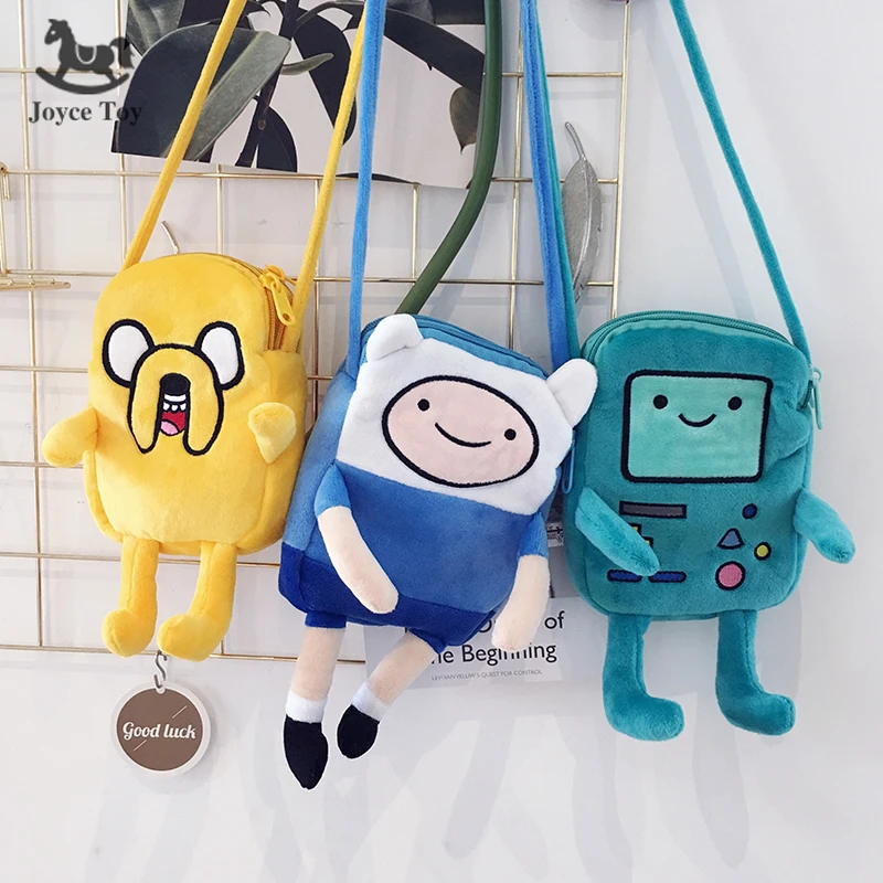 

Hot Sale Finn & Jake Figure Crossbody Bag Swag Rap Plush Coin Bag Phone Bag Anime Advanture Robert BMO Bag Toys For Children