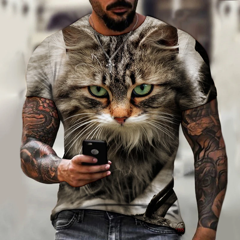 

Spring and Summer 2021 New Men's Clothing 3D Europe and the United States Cute Funny Classic Sports Jersey T-shirt Short Sleeves