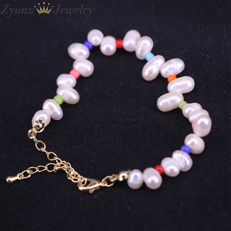 

5 шт., изящный браслет из пресноводного жемчуга с бусинами, браслет в стиле бохо, браслеты Миюки, регулируемые ювелирные изделия