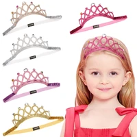 child rhinestones princess headband elastic hair crown tiara cosplay accessories hair band accessory party gift hair jewelr 2021