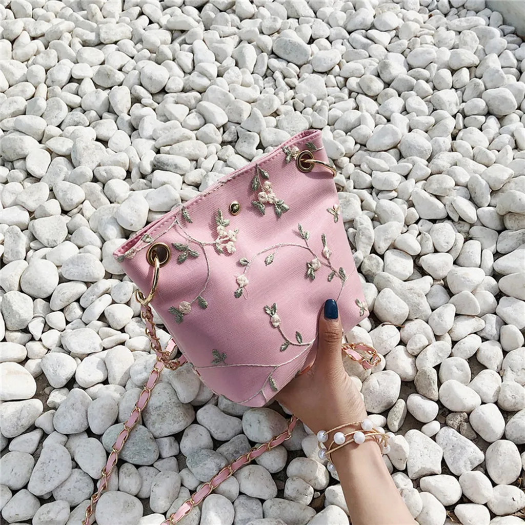 Женские сумки летняя пляжная кружевная сумка-мешок с вышивкой Женская