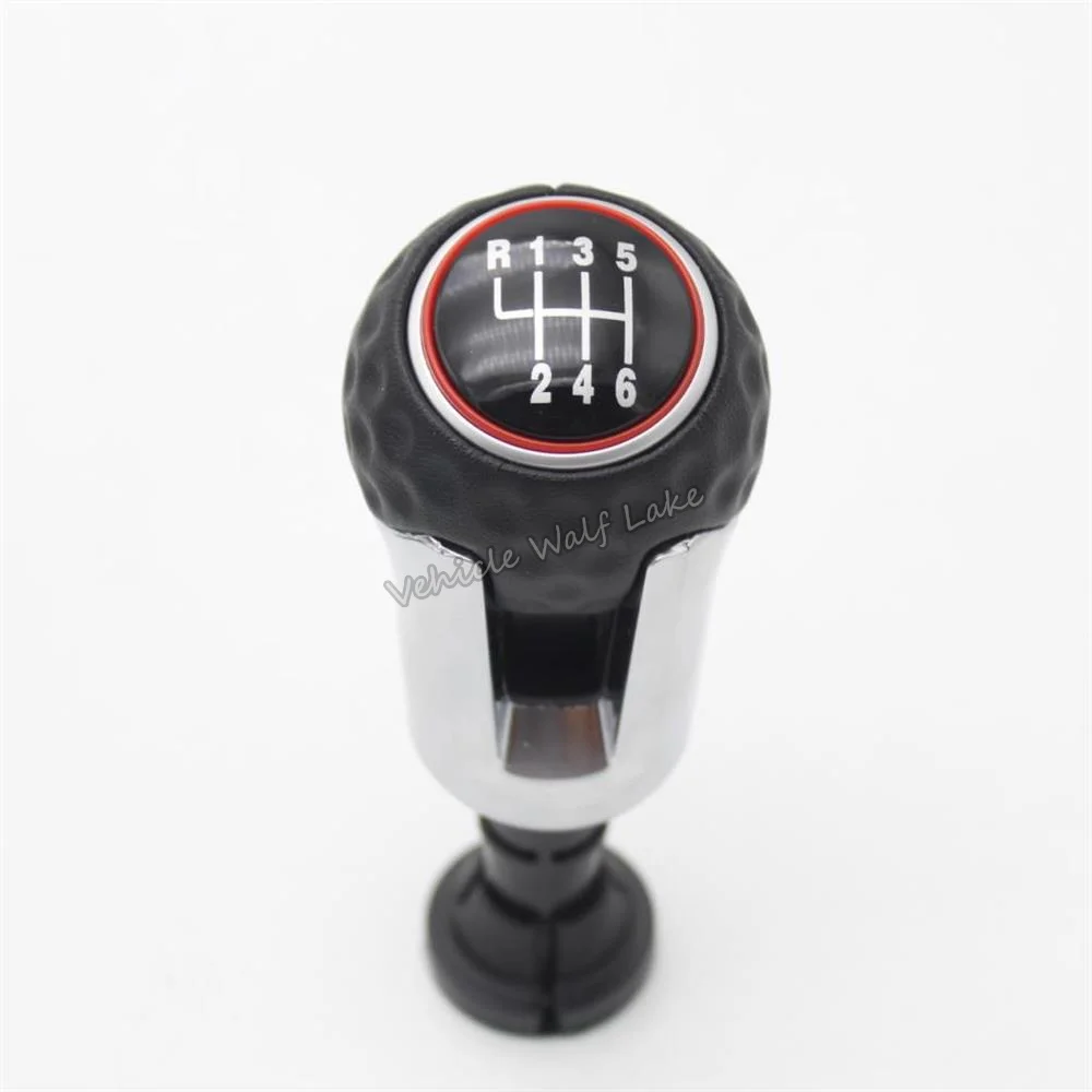 Флуоресцентный зеленый Для VW Golf 5 V MK5 R32 GTI gtd 2004 2005 2006 2007 2008 2009 автомобилей Stying 5 Скорость Автомобильная липучка Шестерни ручка переключения с кожаный ботинок - Название цвета: Флуоресцентный зеленый