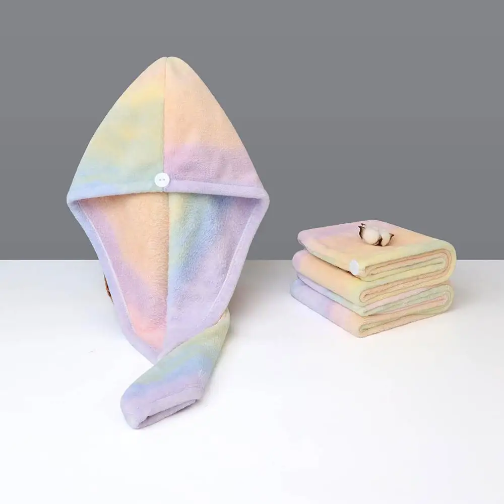 1 шт. Женская быстросохнущая Шапка-тюрбан из кораллового флиса | Дом и сад