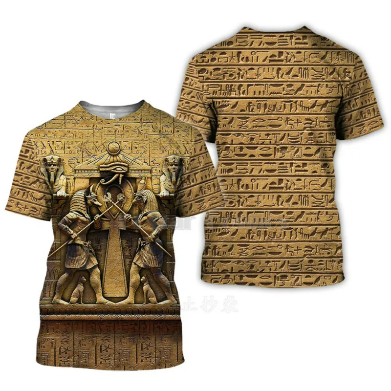 

2021 new fashion unisex short-sleeved T-shirt 3D printing Viking logo design round neck shirt Harajuku style hip-hop style