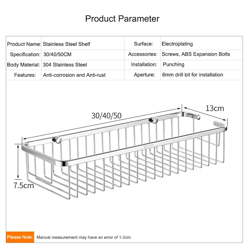 

Bathroom Shelf Organizer Kitchen Wall 30-50cm Silver Corner Shelves Shelf Shower Bath Shampoo Storage Rack