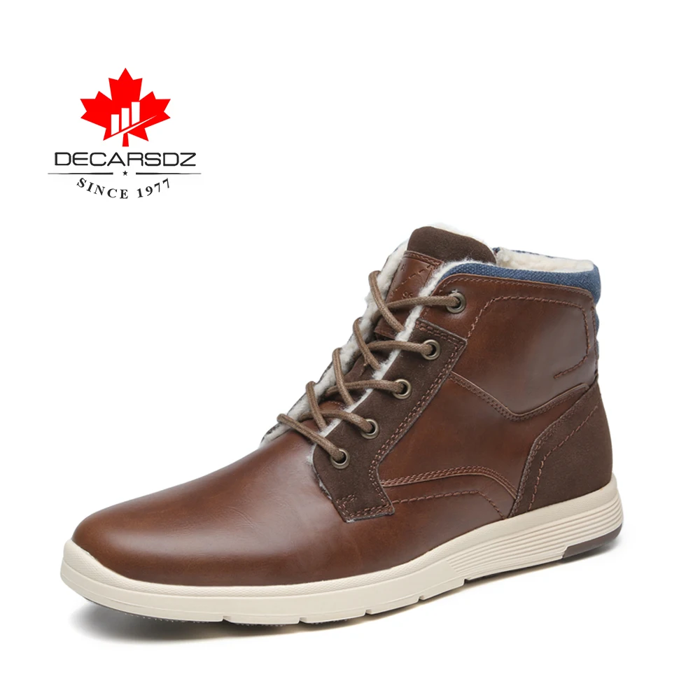 2019 Мужские осенне-зимние модные ботильоны мужские ботинки уличные Новые Теплые