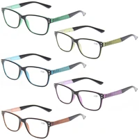 boncamor reading glasses spring hinge men and women hd reader eyewear striped color mirror leg decorative eyeglasses 0600