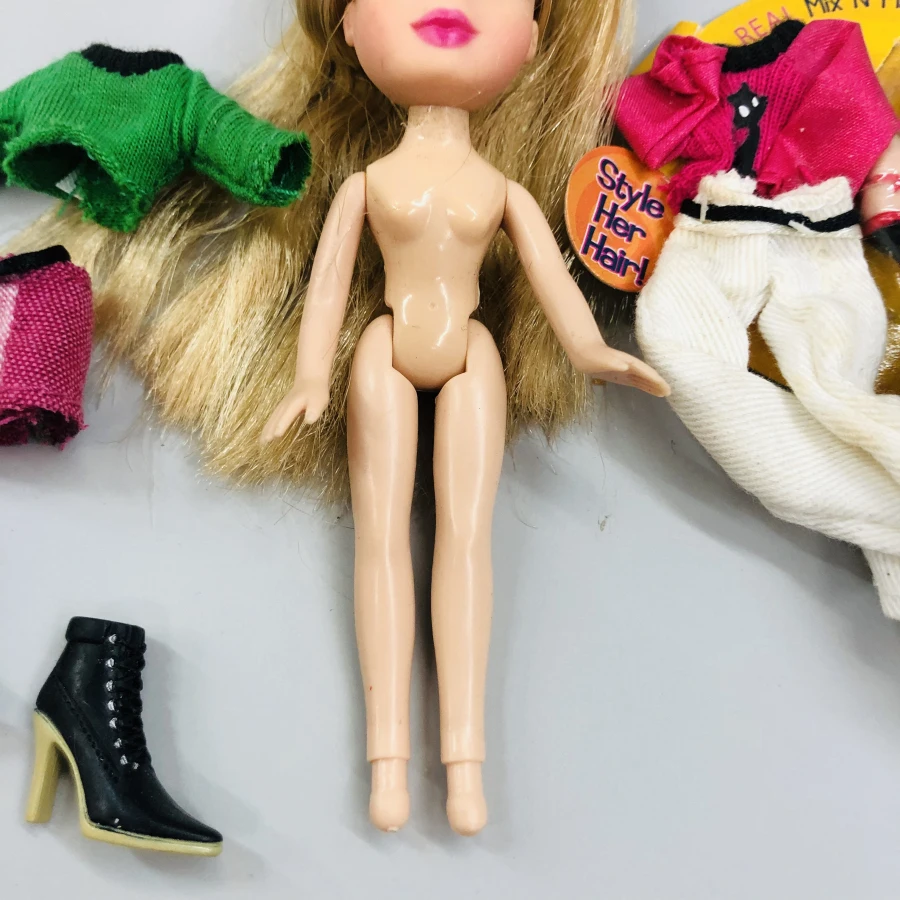 12 см оригинальная модная фигурка, оригинальная милая маленькая кукла BratzDoll с красными волосами и красивой одеждой, лучший подарок для ребенка