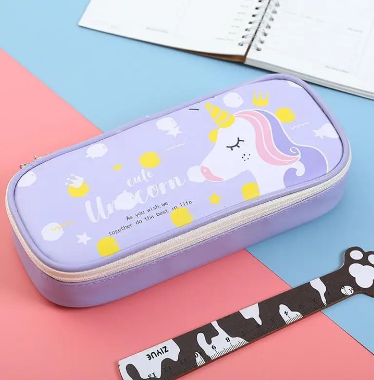 Unicorn Милый чехол для карандашей Totoro, большая емкость, водонепроницаемый чехол для ручек, сумка для хранения, Estuche, офисные школьные принадлежности, Zakka escolar, канцелярские принадлежности - Цвет: Unicorn
