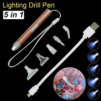 new diy point drill pen diamond painting tool lighting led drill pen for diamond painting cross stitch sewing accessories