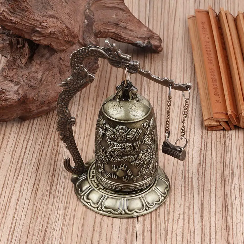 Латунные Колокольчики часы с изображением дракона буддизма Искусство Резной