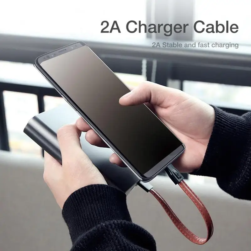 Usb-кабель для Samsung S9 S8 Plus кожаный мини-кабель Usb Type-C 2 А кабель быстрой зарядки и