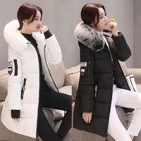 winter coat down jacket women outwear warm ladies basic jackets large size with pockets slim hooded quilted overcoats female