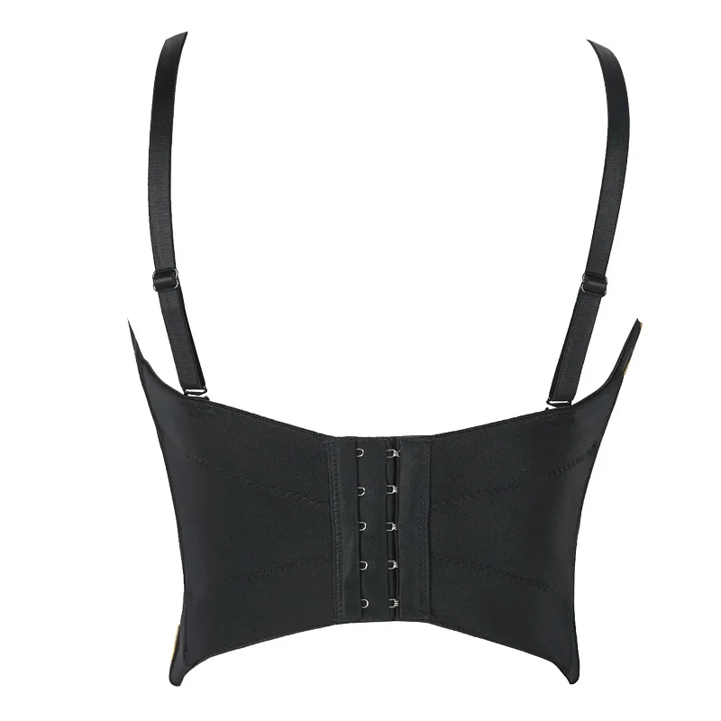 Золотой бюстье Для женщин Сталь скрепленный корсет Готик трубки бусины