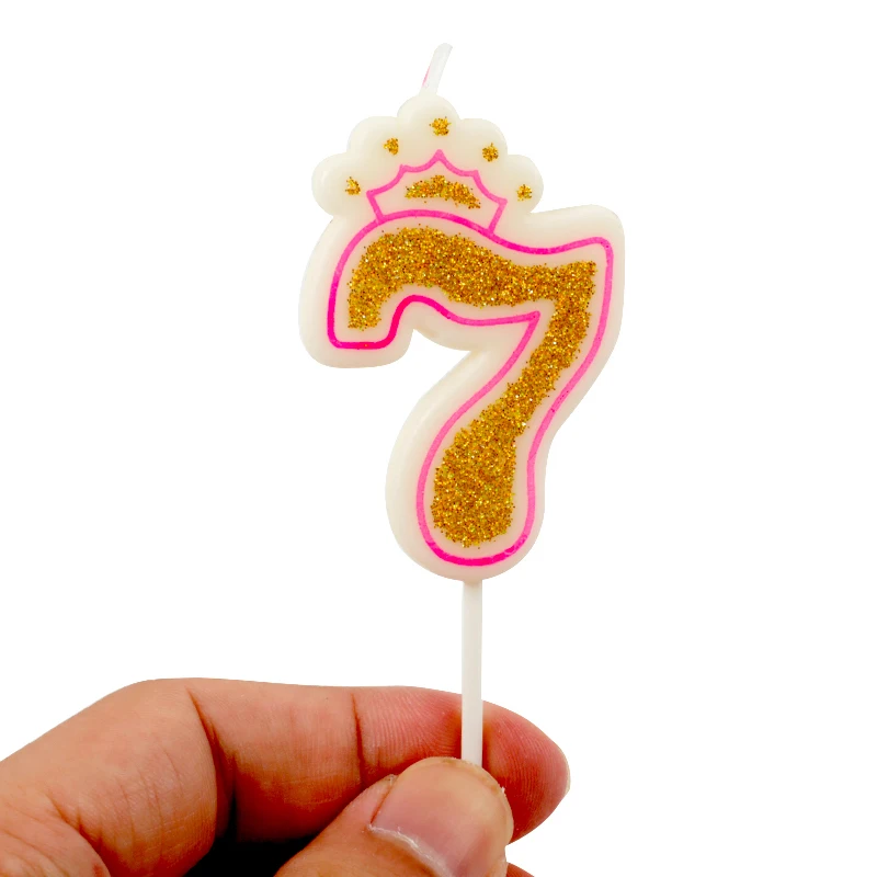 Столовая и кухня бытовые 0 9 цифровые свечи для детской вечеринки на день рождения короны блестящие