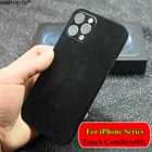 Для Apple iPhone 12 11 Pro mini X Xs Max Xr SE 2020 Plus, роскошная плюшевая поверхность, задняя защитная замшевая наклейка, пленка