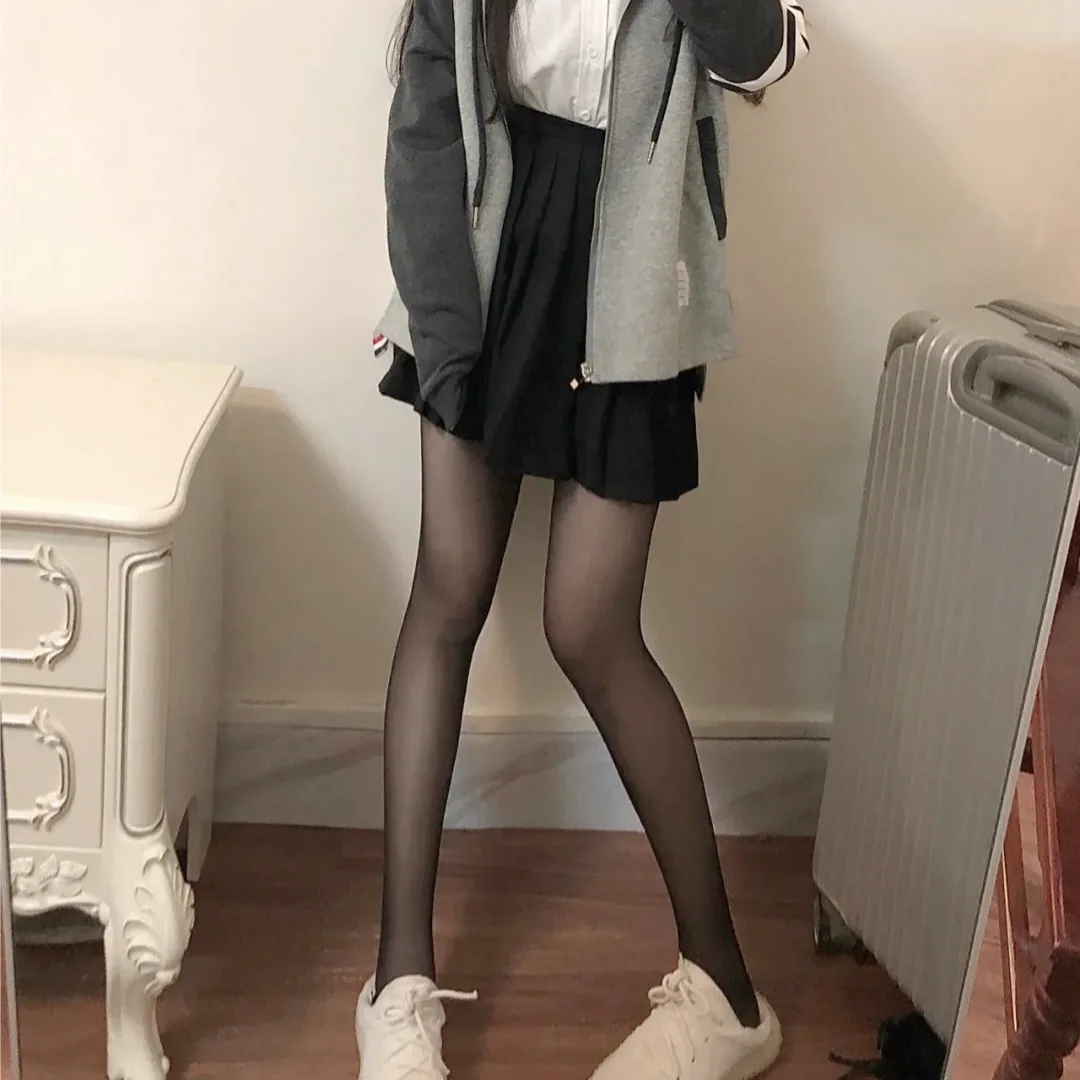 

10D ultra-thin women's stockings, anti-shedding velvet spandex high-elastic pantyhose, black flesh-colored stockings