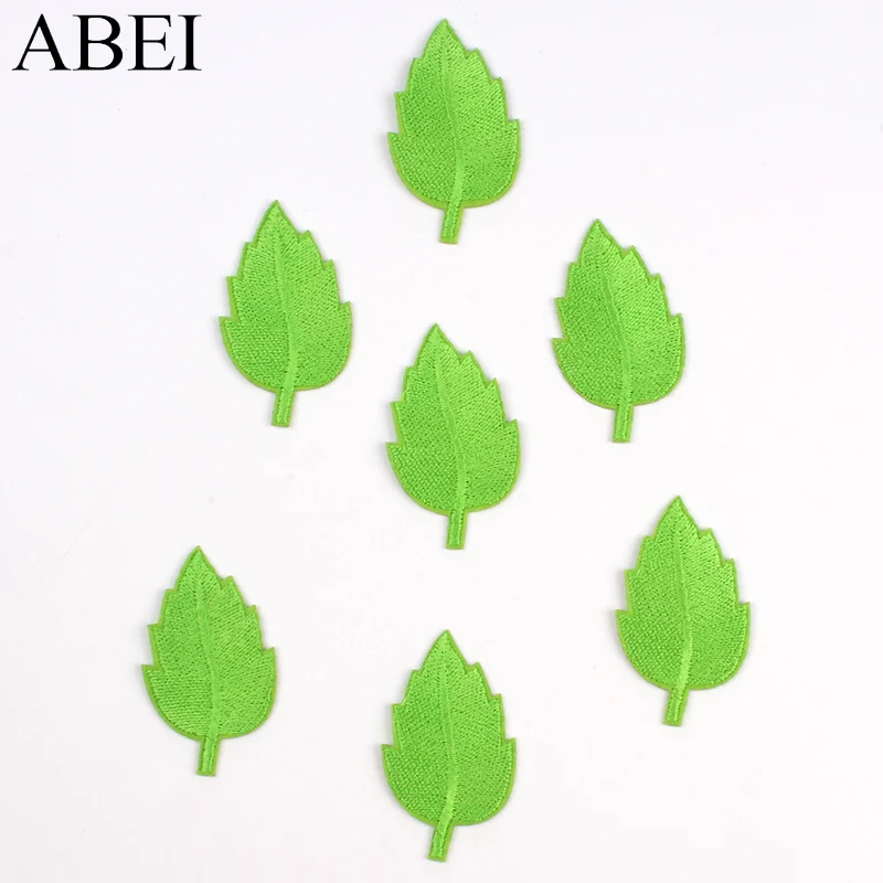 10 шт. наклейки с вышивкой зеленые листья|Заплатки| |