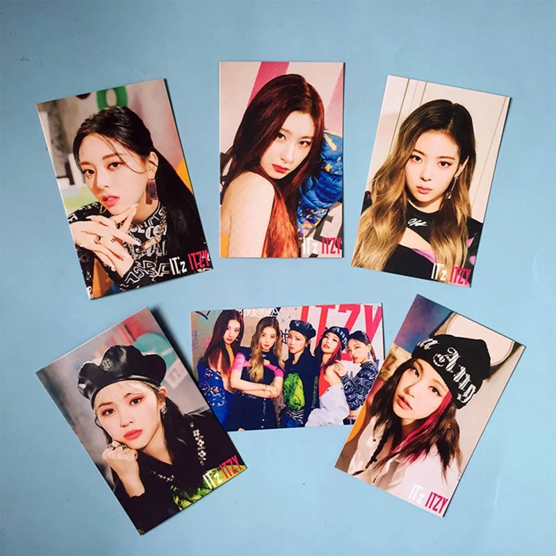 

Фотооткрытки KPOP ITZY 6 шт./компл., новый альбом IT'z ITZY, двухсторонние HD ломо-открытки, фотооткрытка для поклонников, Подарочная коллекция