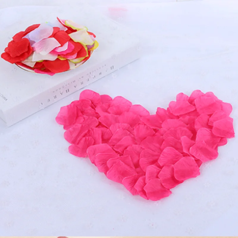 500 шт Поддельные лепестки Свадебные украшения Искусственные цветы Команда