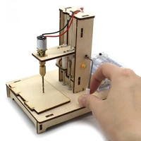mini desk bench drill wood block building education science project kit