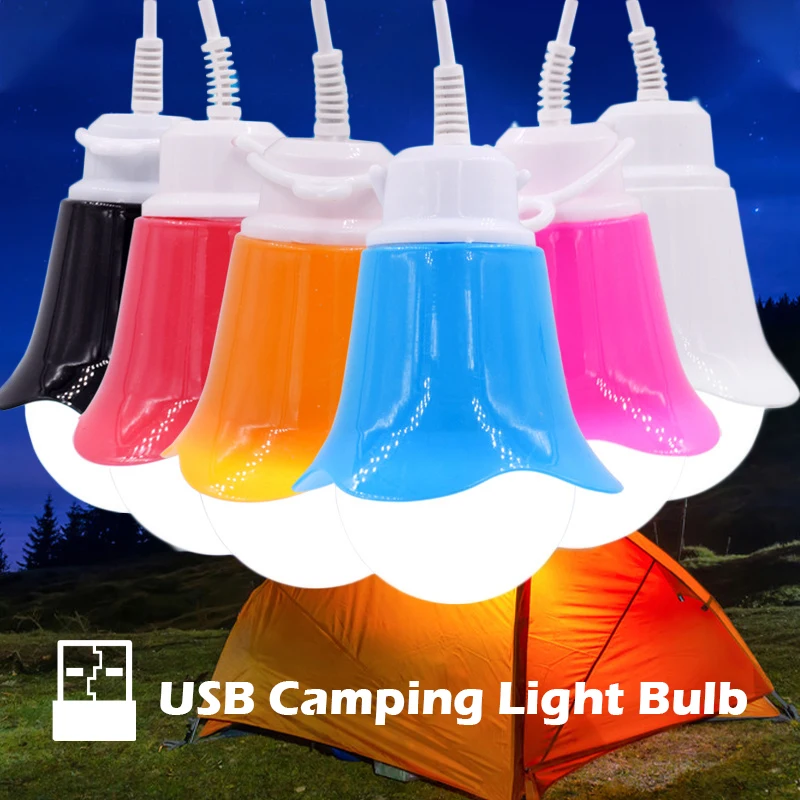 

USB Lamp Camping Lantern Light Outdoor No Battery Powerbank Lamp camp light LED Lantern Flashlight Powerful LED Bulb Lamp