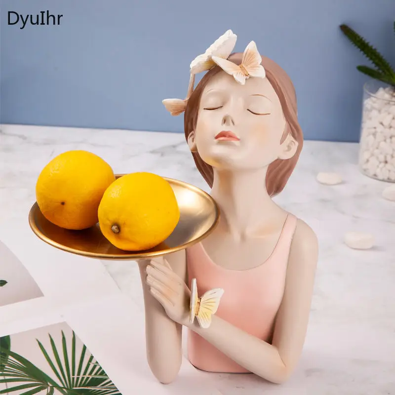 

Креативный поднос DyuIhr для хранения ключей в виде бабочки для девочек, полимерный ящик для хранения, украшение для дома, ваза для цветов, наст...