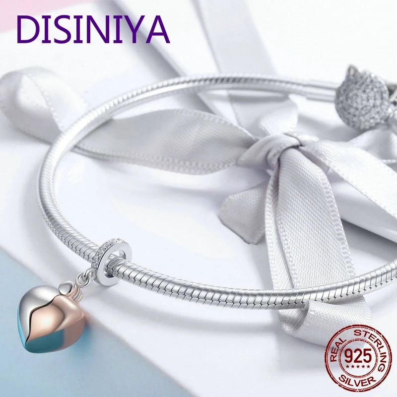 Женский браслет и ожерелье с замком из чистого серебра 925 пробы|Шармы| |