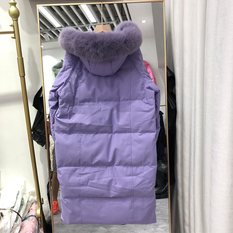 Fitaylor/зимняя теплая Свободная Женская верхняя одежда 2022 90% белый пуховик на утином
