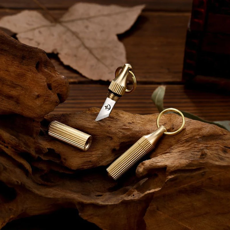 1 шт. мини нож латунная капсула многофункциональные инструменты для