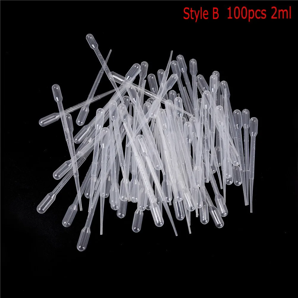

100PCS/Lot 1ML Transparent Pipettes Disposable safe Plastic Eye Dropper Transfer Graduated Pipettes Eye for School Lab Supplies