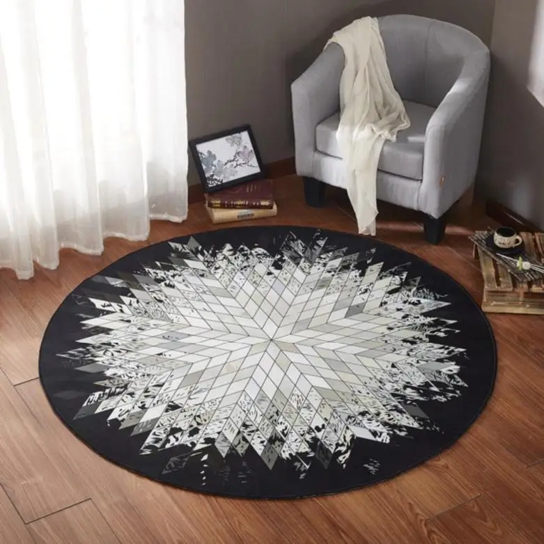 

Round carpet floor mat simple modern fashion carpet living room bedroom bedside carpet machine wash free delivery to the door