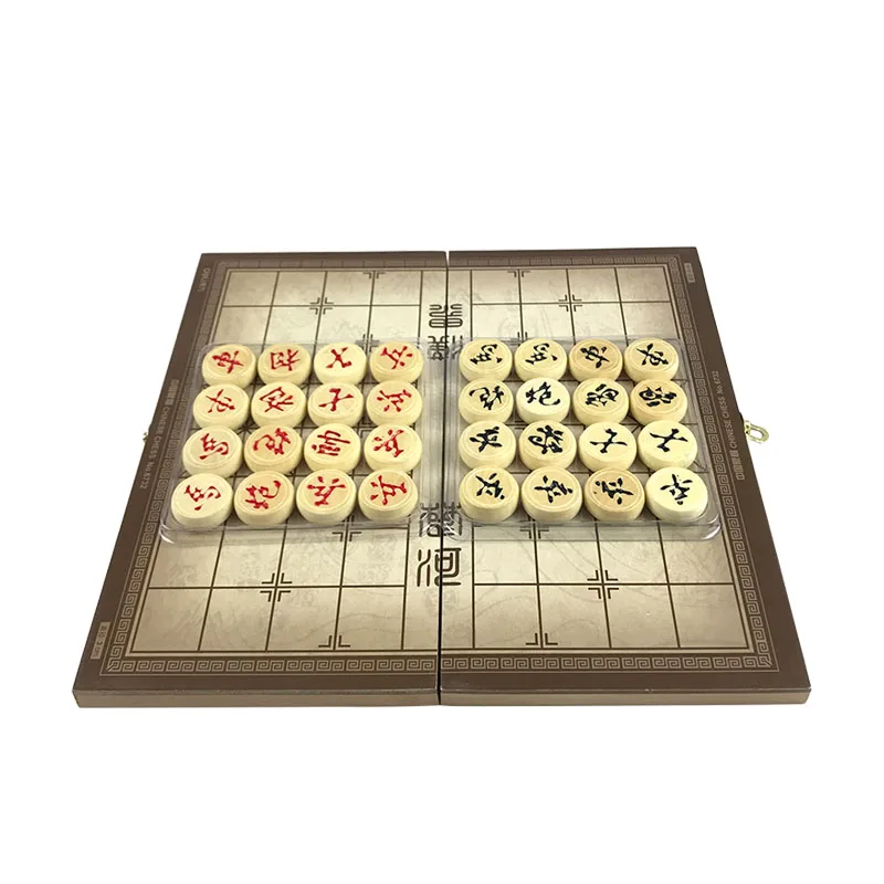 Easytoday традиционные китайские шахматы набор деревянных игр однотонная деревянная