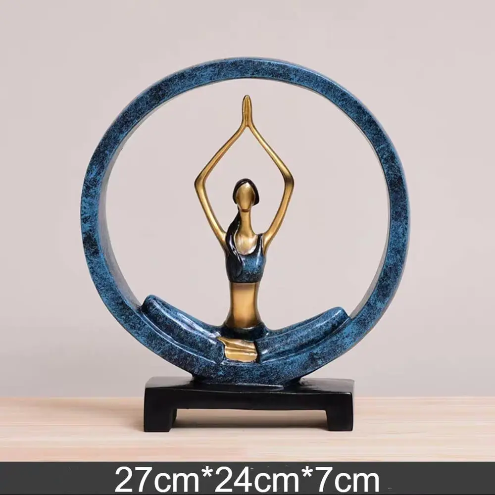 Yoga 02 Семейные фигурки совы, милые украшения для танцев, домашний декор, креативные изделия в виде животных, аксессуары для домашнего декора, свадебный подарок для влюбленных - Цвет: Yoga 02