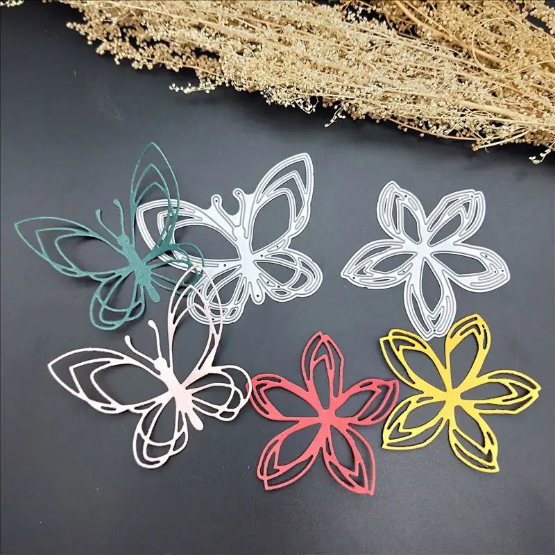 Butterfly Flower Frame Metal Cutting Dies For DIY Scrapbooking Craft Stamps Die Cut Embossing Paper Card Making Stencil | Дом и сад