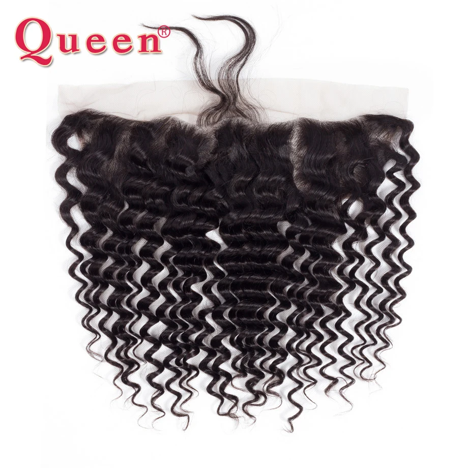 Deep Wave Lace Frontal Remy Human Hair Transparent Lace Front Brazilian Deep Curly  Lace Front Hair  Pre-Plucked With Baby Hair