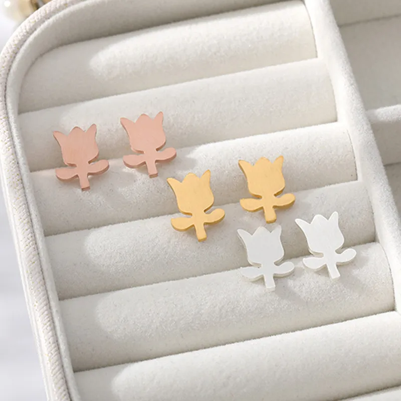 Минималистичные серьги в виде роз модное ювелирное изделие рождественские из