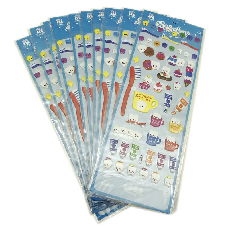 Набор стикеров для скрапбукинга 10 шт в форме коренного зуба &quot пластик |