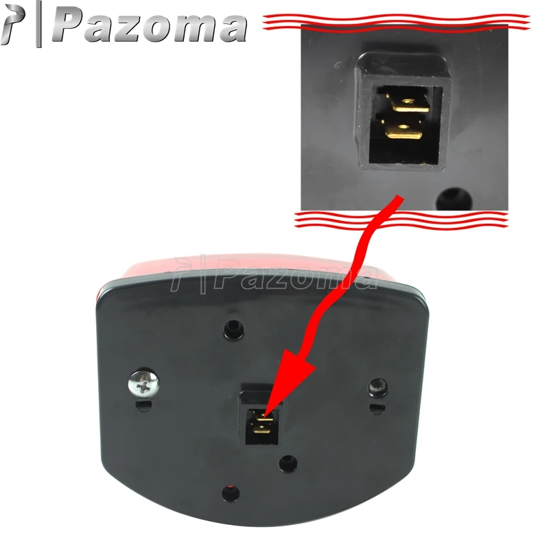 Мотоцикл Красный светодиодный задний фонарь светильник с отражателем