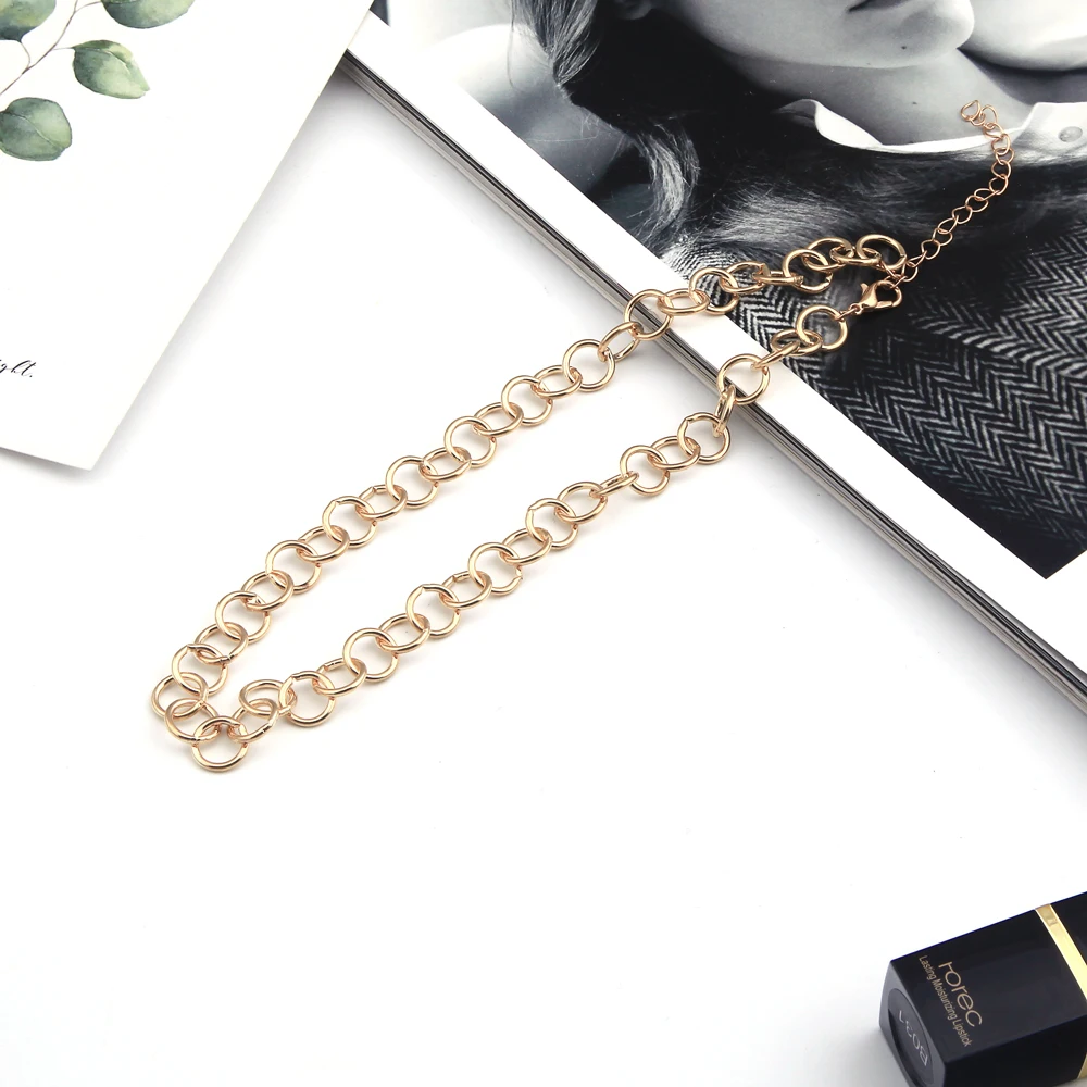 Seblasy свежий стиль простые винтажные круглые короткие цепочки в стиле Харадзюку