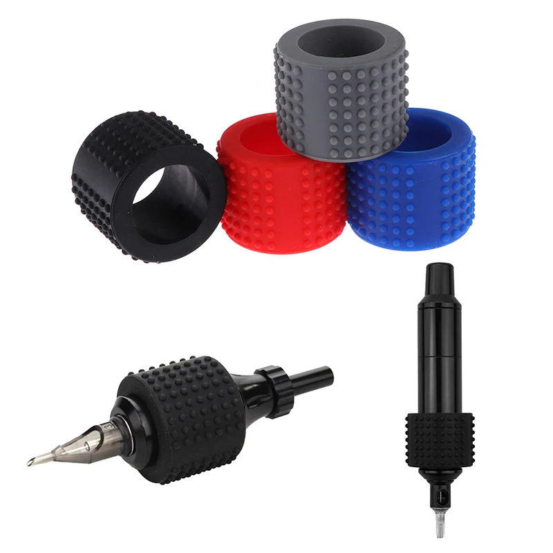 

1PCS 25mm Skid Resistance Silicone Hand Cover Tattoo Grip Tattoo Pen Grip Cover Black/Red/Blue/Grey Color