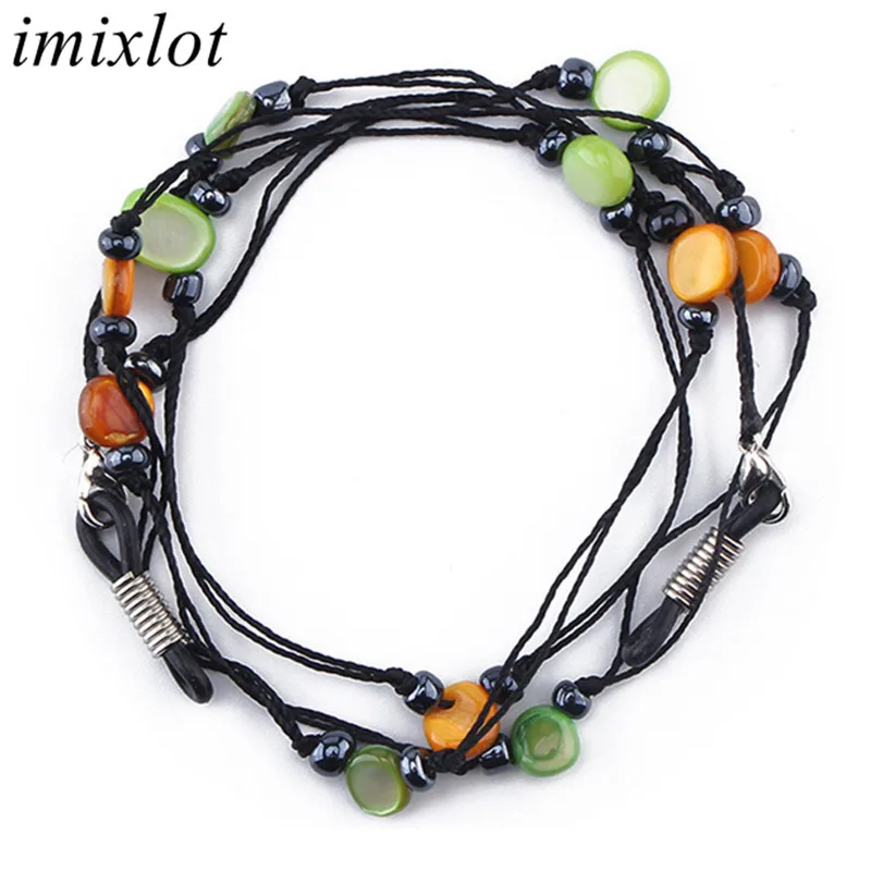 

Imixlot Retro Fashion Shell Beads Glasses Rope Unisex Bohemian Eyewear Strap Cord Holder Neck Chain Anti-slip Eyeglass Lanyard