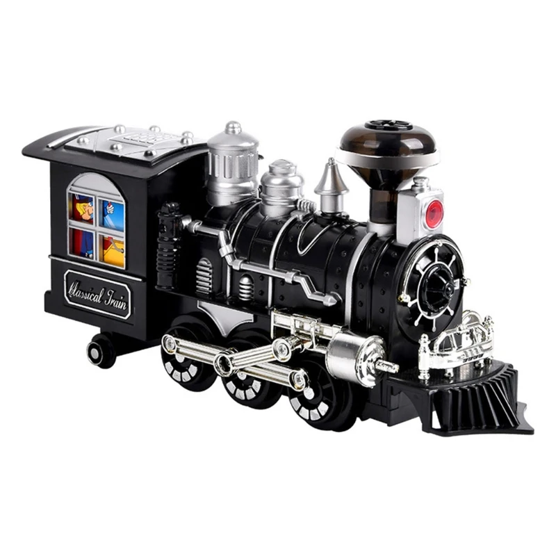 

Новинка 2021, 1 шт., игрушечный паровой Поезд без следов, игрушка с Электрическим Звуком светильник