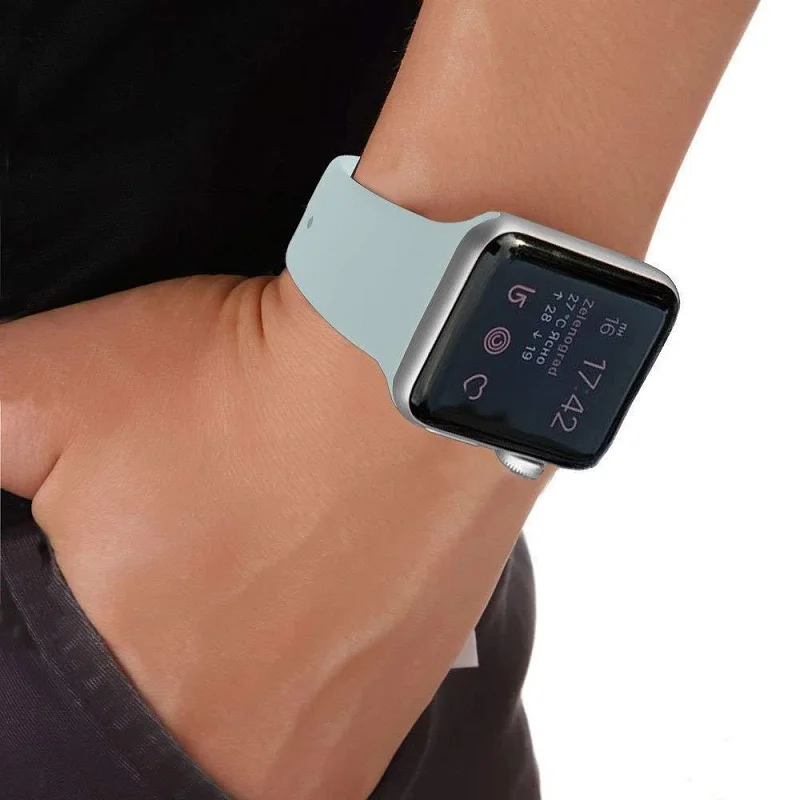 Силиконовый сменный спортивный ремешок 38 мм 40 мм для Apple Watch Series 1 2 3 4 42 мм 44 мм ремешок на запястье для iWatch Sport Edition